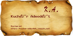 Kuchár Adeodát névjegykártya